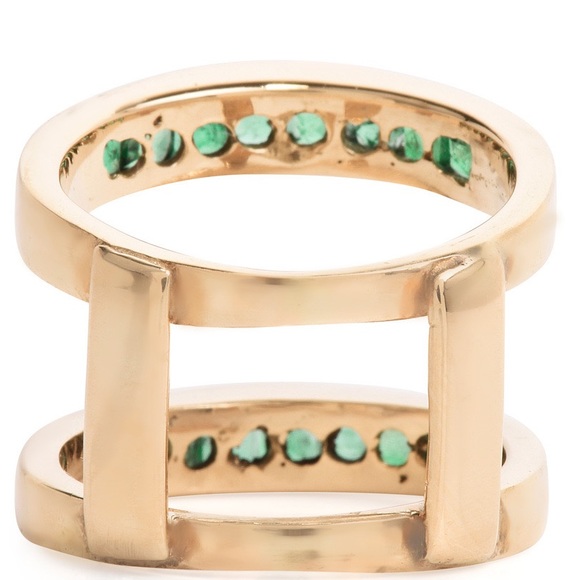 FINAL REDUCTION ‼️ Stunning 💚 Estate Emerald 14K Gold Insert Ring Guard 1.5 ct - Picture 3 of 14